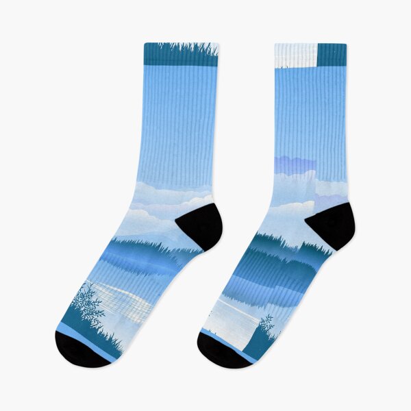 Item preview, Tranquil Sky-Blue Lake Landscape designed and sold by HappyLife4U.