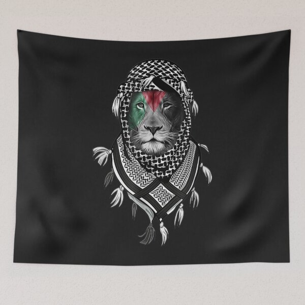Item preview, Palestinian Lion Free Palestine Free Gaza Palestine Flag designed and sold by vlilliesnx.