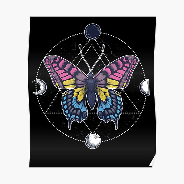 Pansexual Butterfly Poster For Sale By Psitta Redbubble 