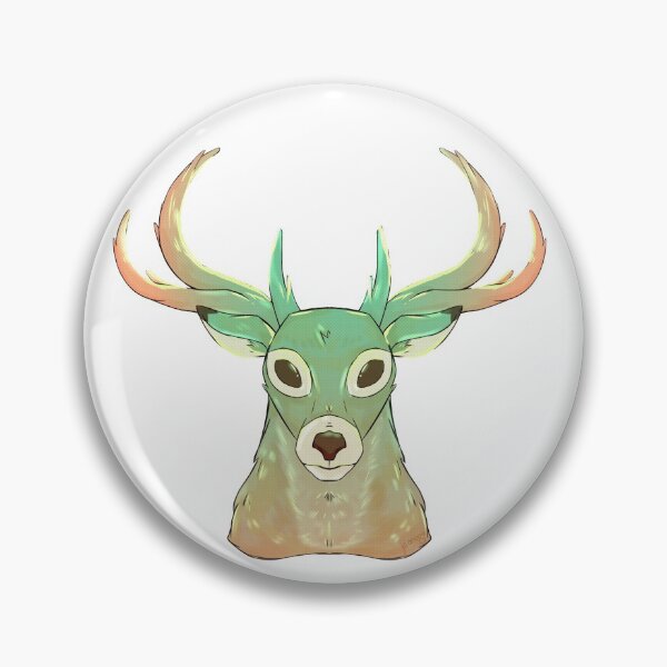 Item preview, Green Stag Head - Alan Dracula designed and sold by Jo Ariaga.