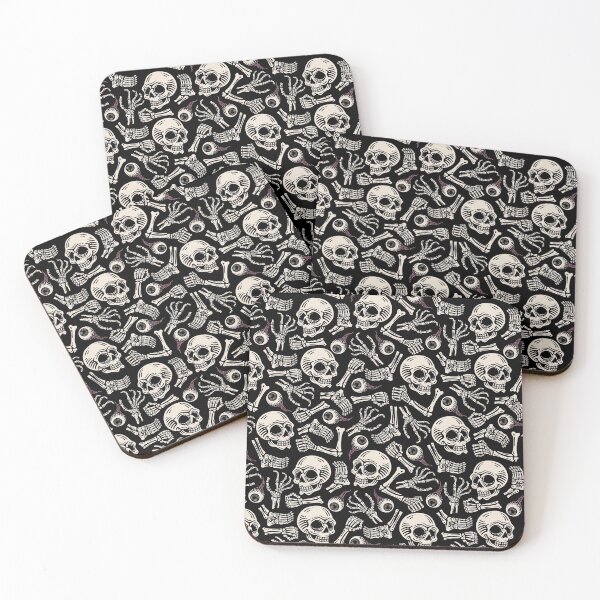 Item preview, Seamless Pattern Skull Eyeball Bones Wallpaper designed and sold by Peekonet.