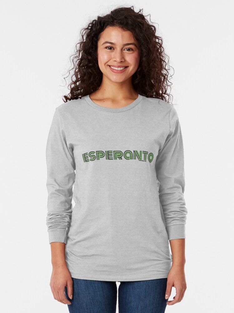 Thumbnail 2 of 5, Long Sleeve T-Shirt, Esperanto designed and sold by makisdiras.