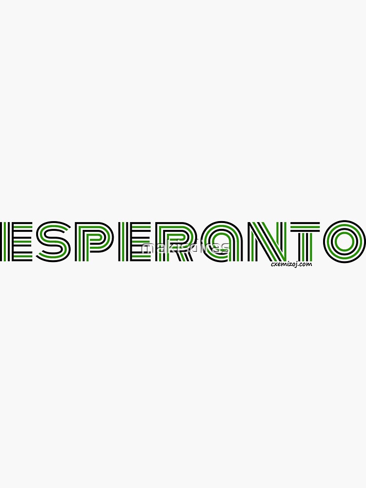 Thumbnail 3 of 3, Sticker, Esperanto designed and sold by makisdiras.