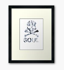 soul - gray marble Framed Print