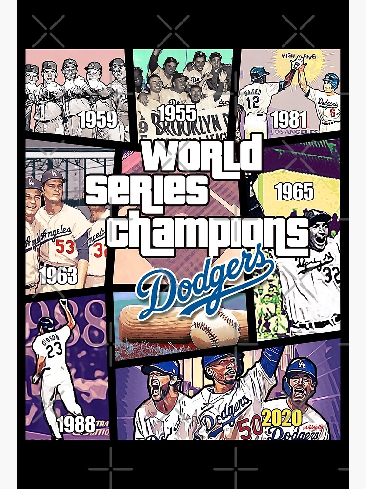 vintage 1988 Los Angeles Dodgers world series Baseball cartoon t