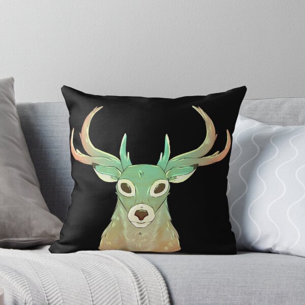 Item preview, Green Stag Head - Alan Dracula (in black background)  designed and sold by Jo Ariaga.