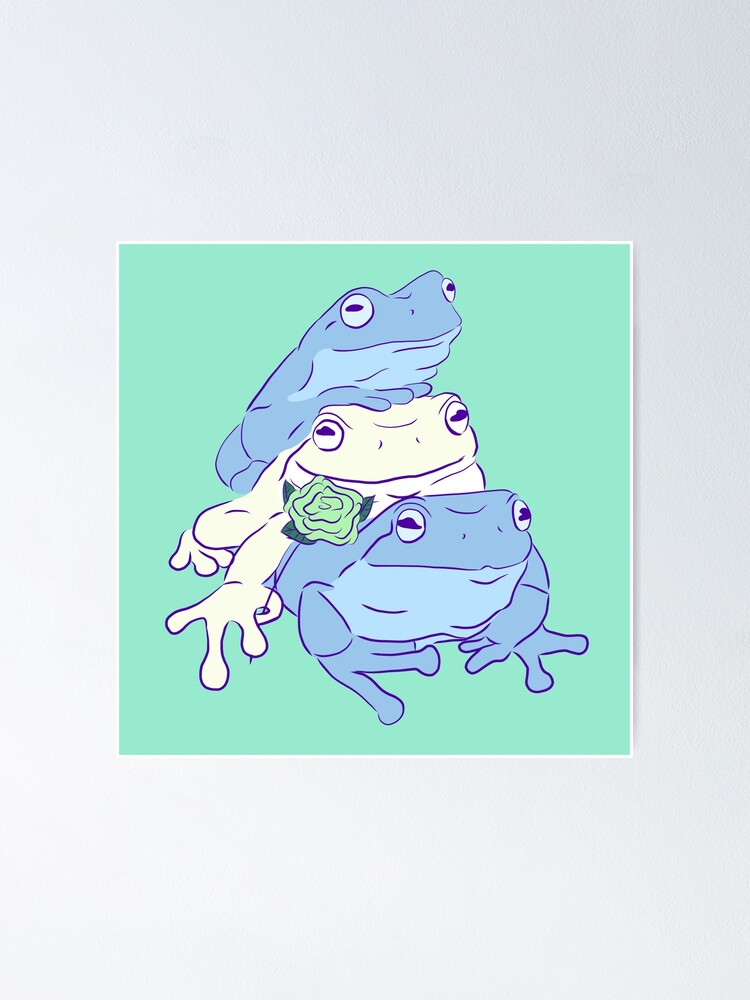 Achillean Pride Frog Stack Poster By Josierichey Redbubble