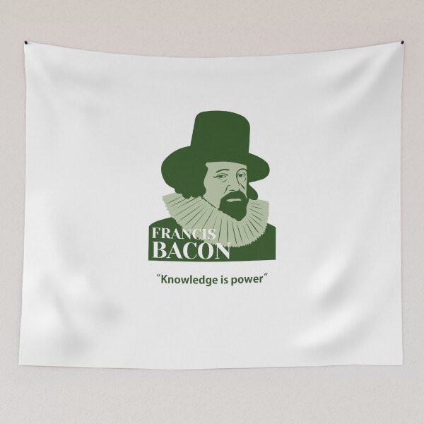 Item preview, Francis Bacon, Bacon, philosopher, quotes, knowledge is power. designed and sold by challengecafe.