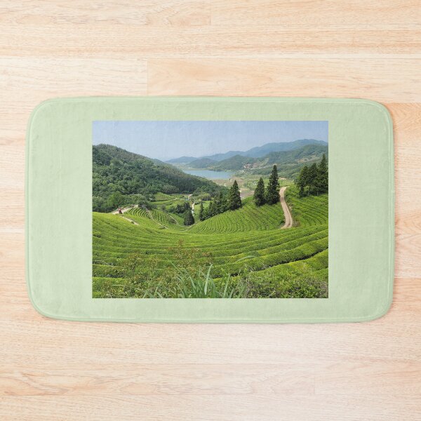 Item preview, Panoramic view of terraced green tea fields in Boseong wide field, Jeollanam-do. korea. designed and sold by human8891.