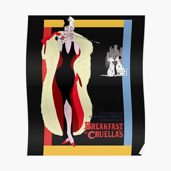 Poster Cruella De Vil Redbubble