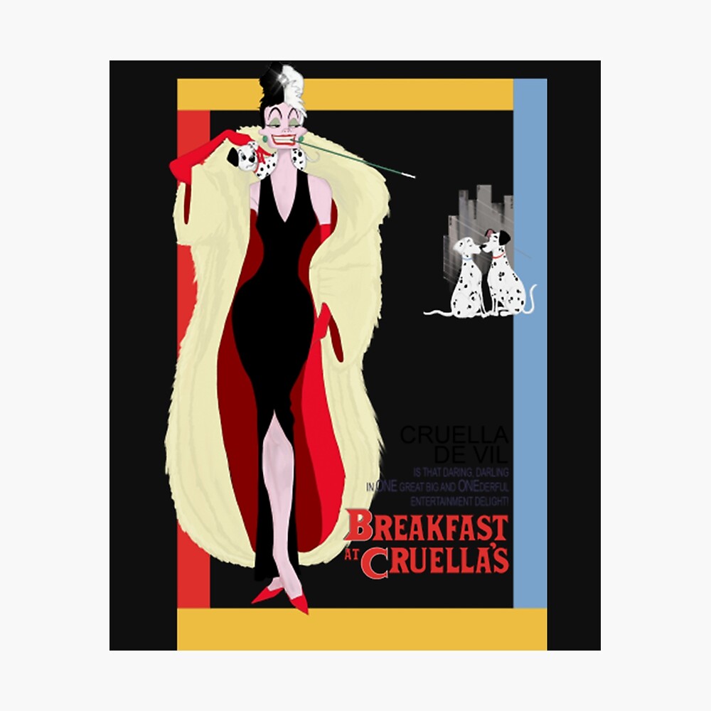 Cruella Art Print Cruella De Vil Poster Quote Villain Gifts 