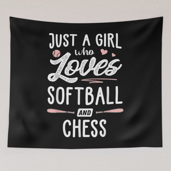 Item preview, Just A Girl Who Loves Softball And Chess designed and sold by SnowStore98.