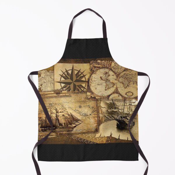 Item preview, Compass, old map and ship. designed and sold by Mauro Emmanuel Gonzalez.