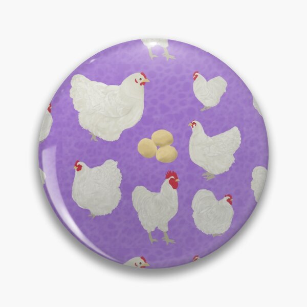 Item preview, White Orpington Chickens Purple designed and sold by Ashley Gagnon.