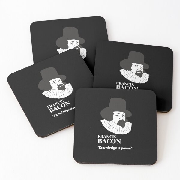 Item preview, Francis Bacon, Bacon, philosopher, quotes, knowledge is power.(small, black) designed and sold by challengecafe.