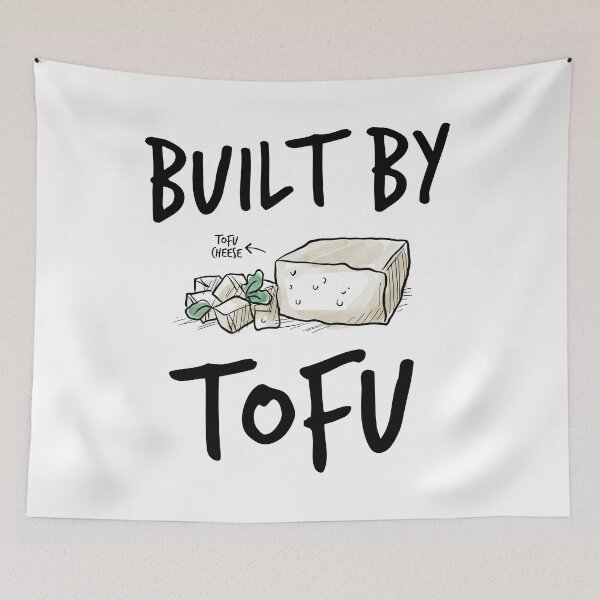 Item preview, Built by Tofu, Vegan Bodybuilder Plant based Diet Fitness Body building Motivation designed and sold by Cloudlia.