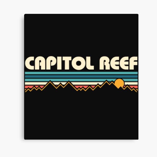 Capitol Reef National Park Sunset RetroT Shirt Canvas Print