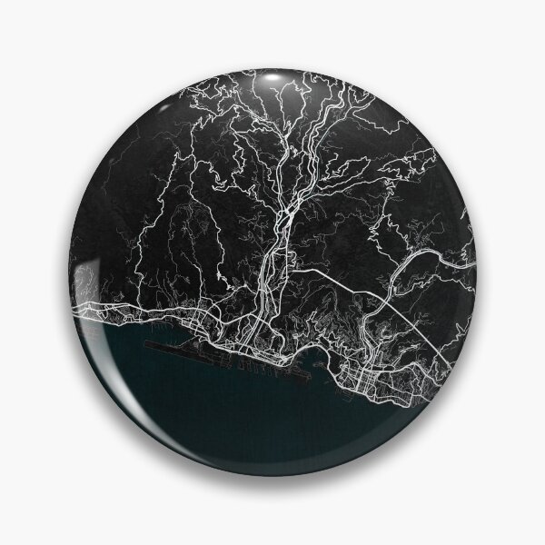 Item preview, Genoa City Map of Liguria, Italy - Dark designed and sold by deMAP.