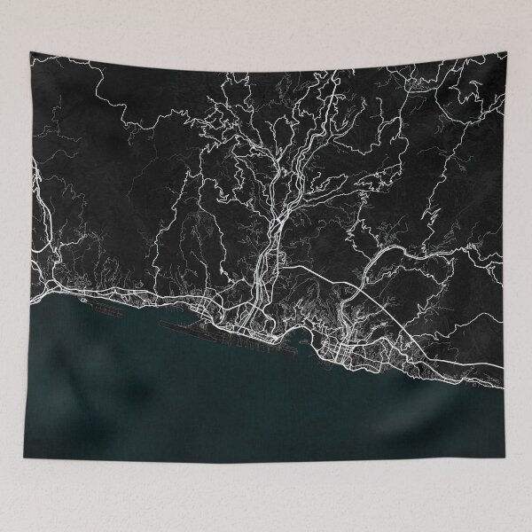 Item preview, Genoa City Map of Liguria, Italy - Dark designed and sold by deMAP.