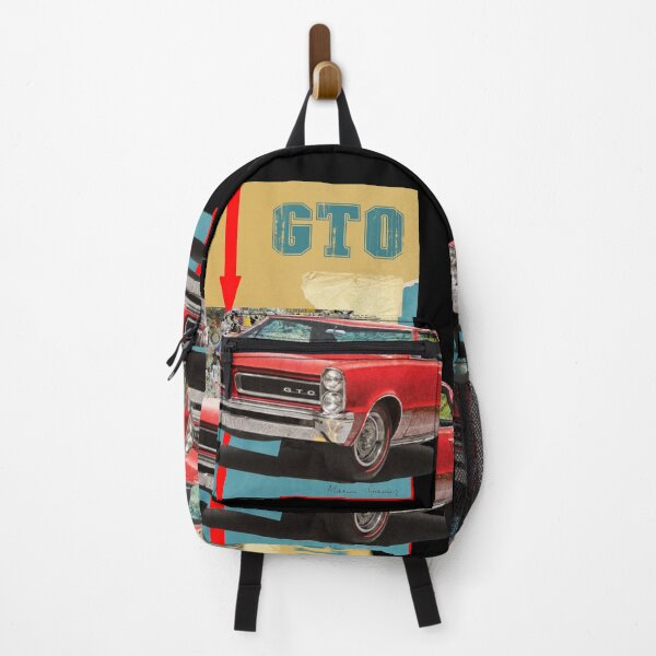 Item preview, Red GTO USA Car with Red Arrow and Vintage Torn Paper designed and sold by KALEIDOSCOPE UK.