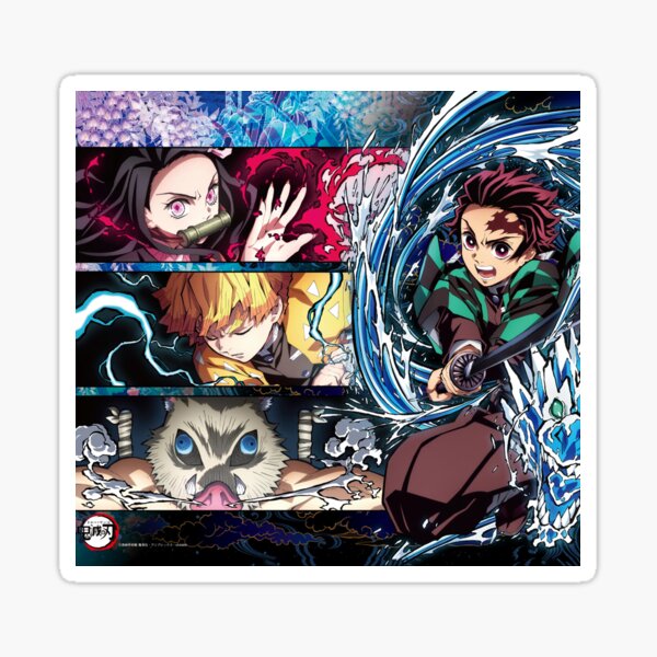 demon slayer kanji stickers for sale redbubble