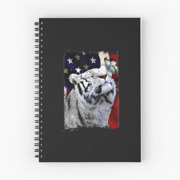 Aperçu de l'œuvre Papillon tigre sur le nez amoureux du tigre Drapeau américain vertical créée et vendue par vlilliesnx.