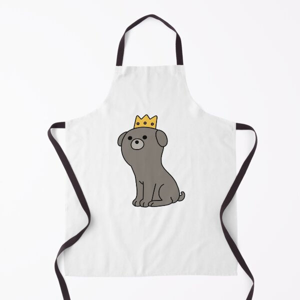 Item preview, Black Pug with Crown designed and sold by line-on-line.