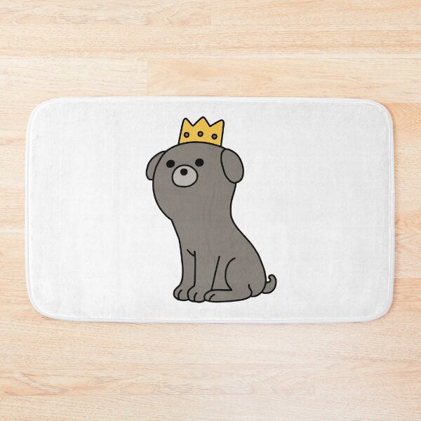 Item preview, Black Pug with Crown designed and sold by line-on-line.