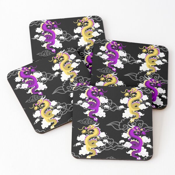 Item preview, Chinese Dragons- Purple and Yellow designed and sold by Shane Diamond.