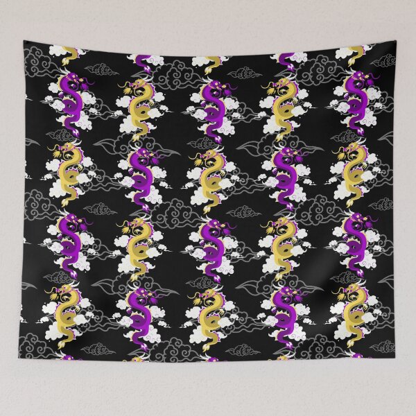 Item preview, Chinese Dragons- Purple and Yellow designed and sold by Shane Diamond.