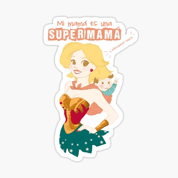 "My Mom is a superMom" (personalizable) Pegatina