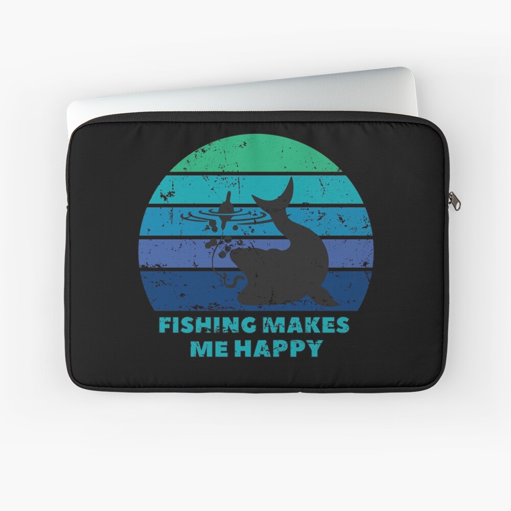Fishing makes me happy Art Board Print for Sale by opooqodesign