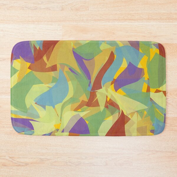Item preview, abstract, colorful, dancing triangles, positive mood designed and sold by Maria Mihailova.
