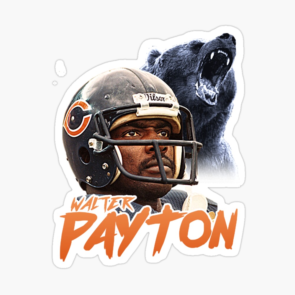 Chicago Bears Walter Payton Homage Ash Retired Player Caricature