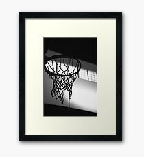 Basketball Hoop Silhouette Framed Print