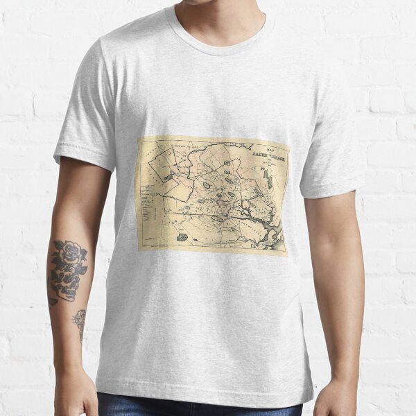 "Vintage 1692 Map of Salem Massachusetts (1866)" Tshirt by