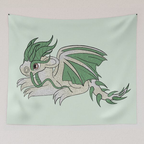 Item preview, Cute Baby Dragon, Silver and Green designed and sold by EventideChaos.