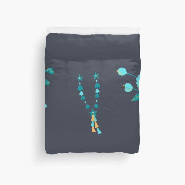 Item preview, turquoise watercolor sampaguita flowers pack on dark blue background designed and sold by Amalzaki.