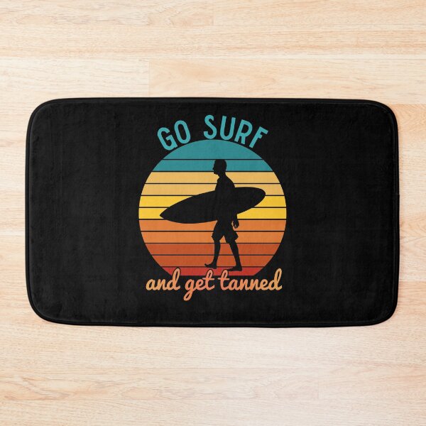 Item preview, Go surf and get tanned retro | surfer surfboarding | Summer beach surf designed and sold by Violet Treasures.