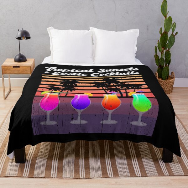 Item preview, Tropical Sunsets & Exotic Cocktails Summer Holiday Retro designed and sold by Happy Puppy Print On Demand.