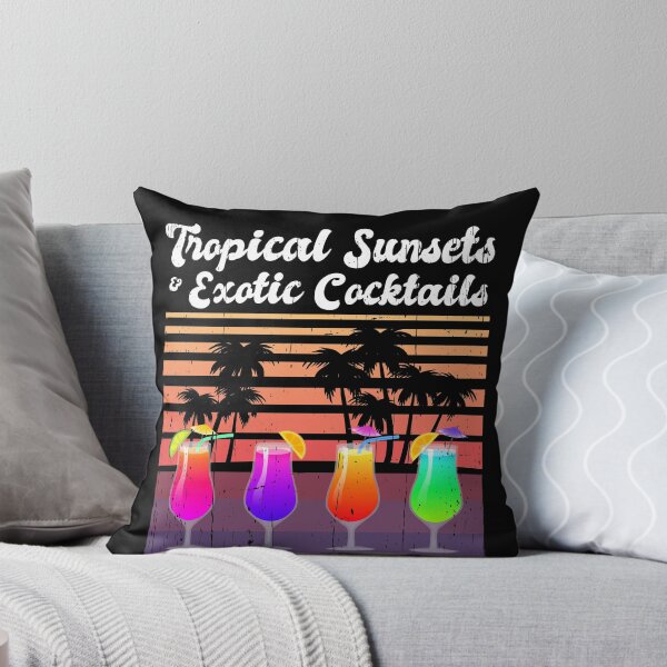 Item preview, Tropical Sunsets & Exotic Cocktails Summer Holiday Retro designed and sold by Happy Puppy Print On Demand.