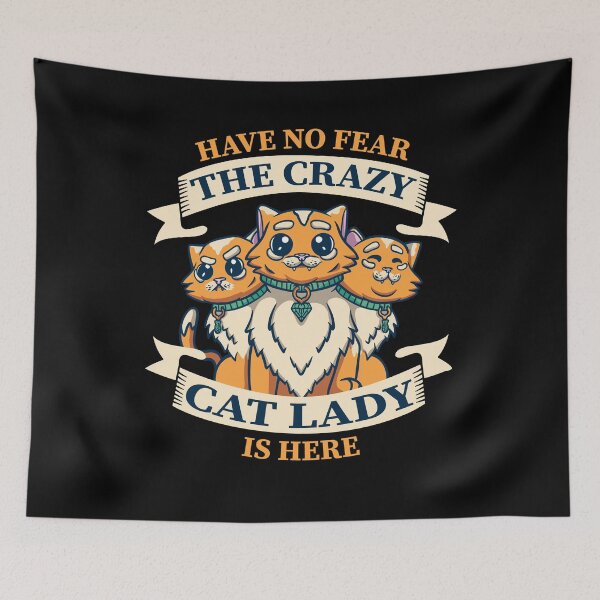 Item preview, Have No Fear The Crazy Cat Lady Funny Cat Lover Kitty Mom designed and sold by RJ-Art.