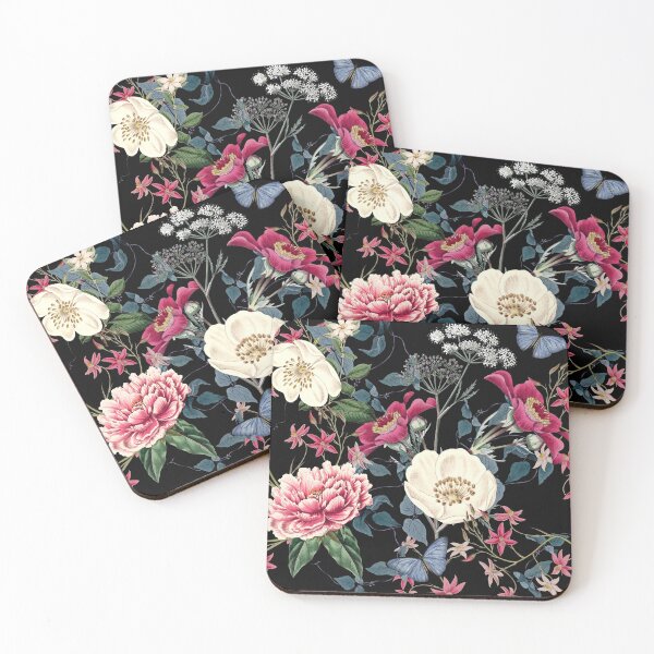 Artikelvorschau, Vintage Floral Garden on Black entworfen und verkauft von meggydesigns.