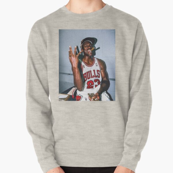 90's vintage Michael Jordan Three-peat Black and White Pullover Sweatshirt