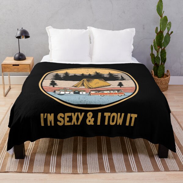 Item preview, RV Camper Shirt Funny Sexy I Tow It Retro Trailer Camping-Vintage sunset-cool Gift For Sexy Boyfriend designed and sold by Rassitni.