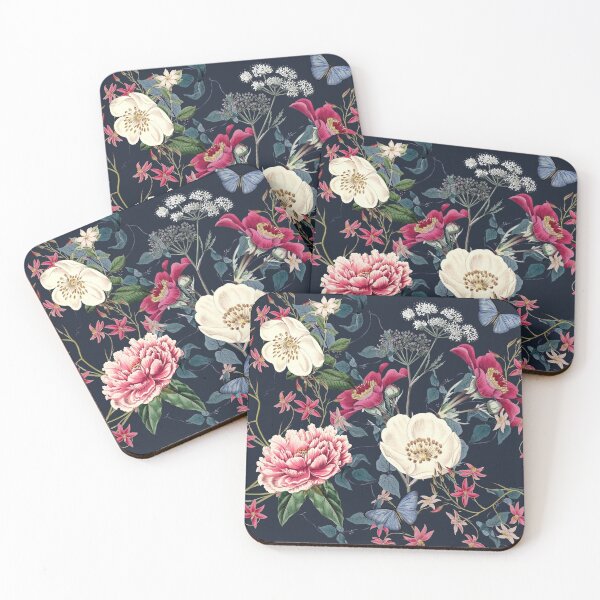 Artikelvorschau, Copy of Vintage Floral Garden on Navy Blue entworfen und verkauft von meggydesigns.