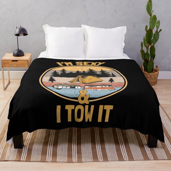 Item preview, RV Camper Shirt Funny Sexy I Tow It Retro Trailer Camping-Vintage sunset-cool Gift For Sexy Boyfriend designed and sold by Rassitni.