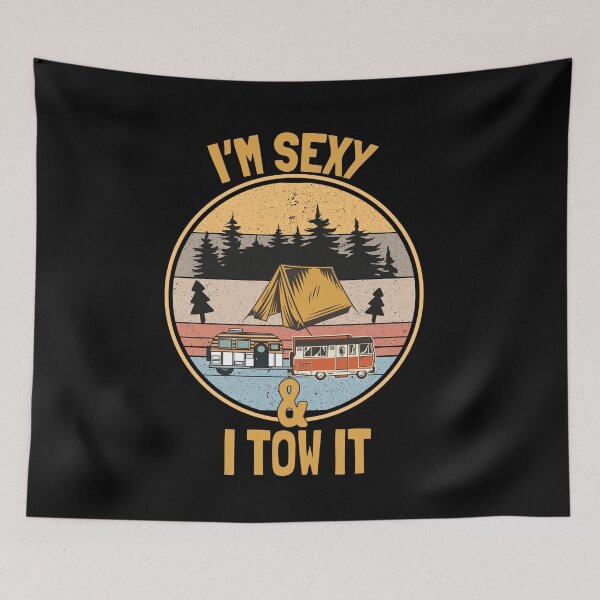 Item preview, RV Camper Shirt Funny Sexy I Tow It Retro Trailer Camping-Vintage sunset-cool Gift For Sexy Boyfriend designed and sold by Rassitni.