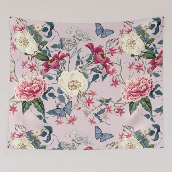 Item preview, Copy of Vintage Floral Garden on Pink designed and sold by meggydesigns.
