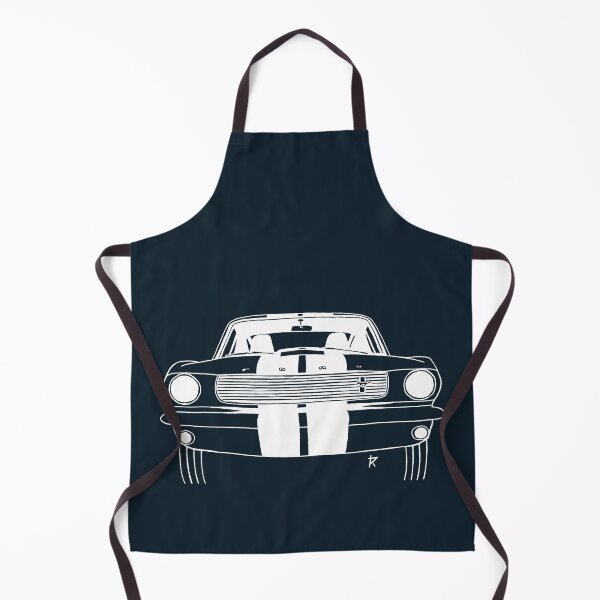 Item preview, Ford Mustang Shelby white lines dark blue background designed and sold by Cardrawing-Art.